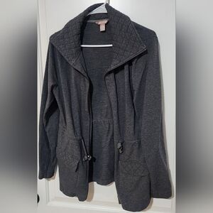 White Stag Heathet Grey Jacket Large 10-12 95%cotton 5% Spandex